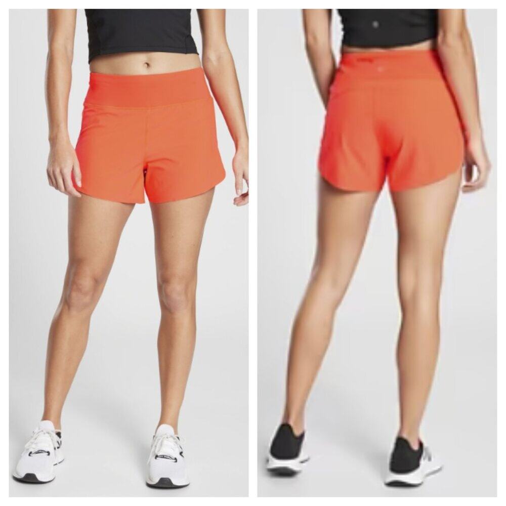Athleta Women's Run With It 3.5" Short Orange Space Dye Size M